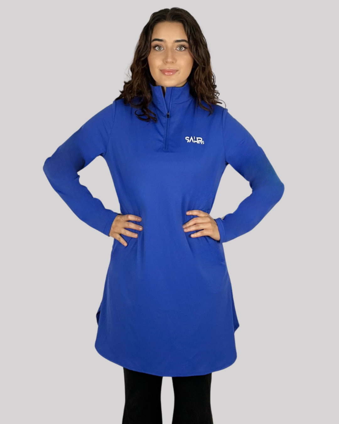 Loose Performance Top 1/4 Zip – Blue