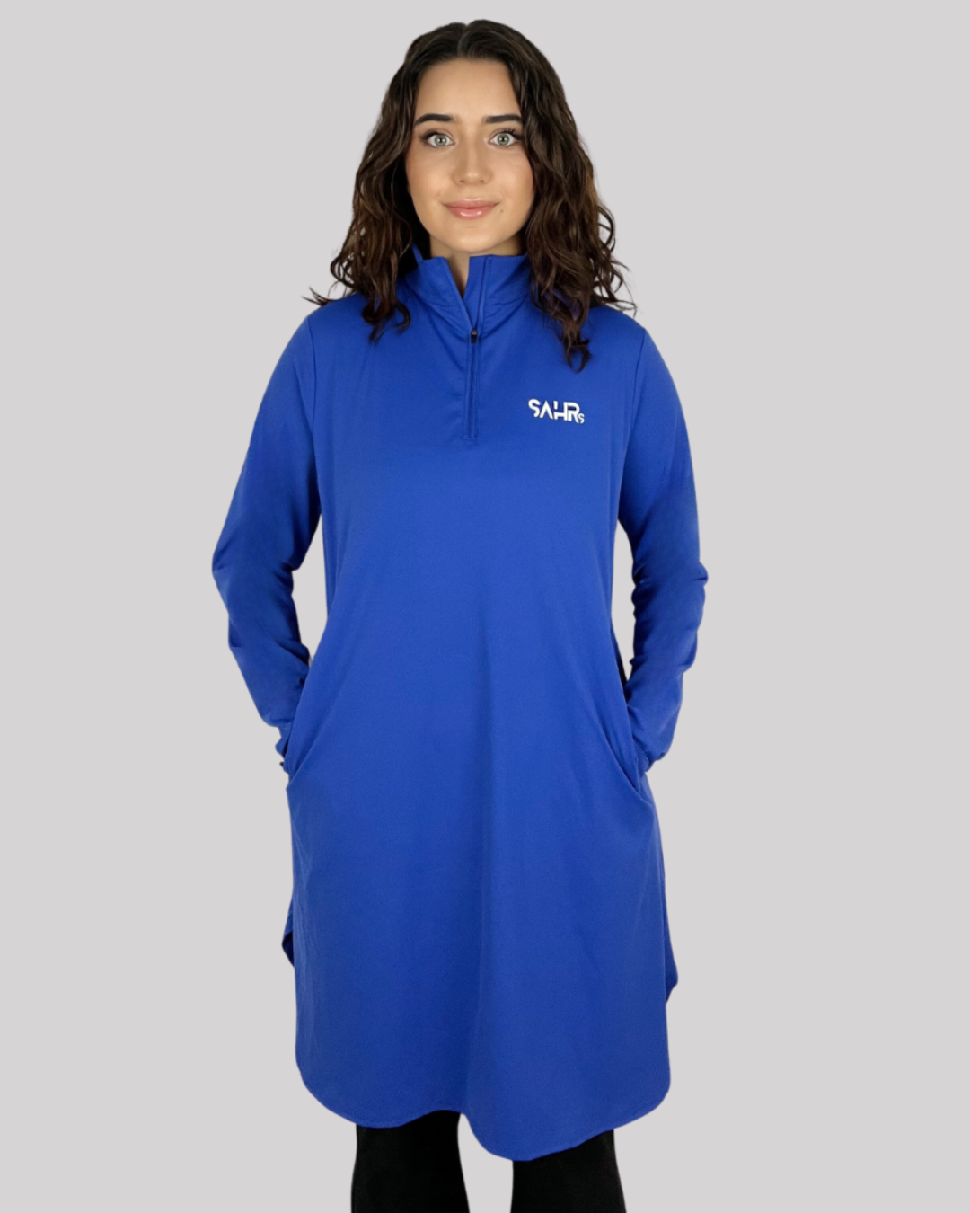 Loose Performance Top 1/4 Zip – Blue