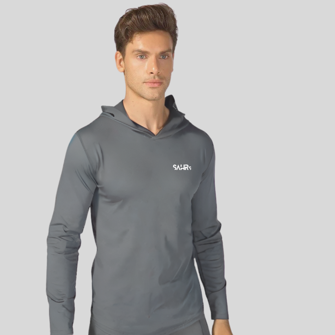 Gray Slim Fitted hoodie