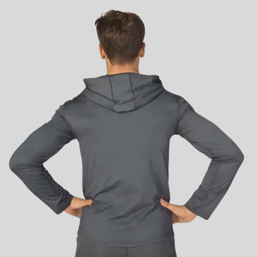 Men s Slim Fitted Hoodie Gray SAHR Sports