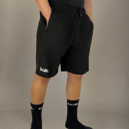 Pantalones cortos deportivos para hombre negro