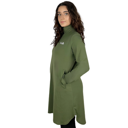 Women's loose shirt in olive green