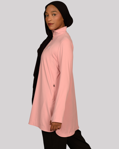 Fitted Performance Top 1/4 Zip – Pink