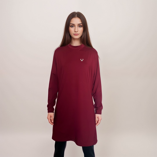 PRE-ORDER Women's Active Loose Top Maroon