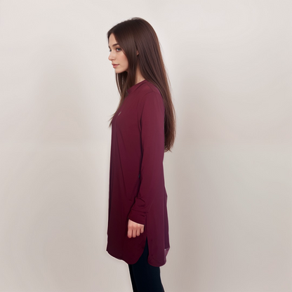 PRE-ORDER Women's Active Loose Top Maroon