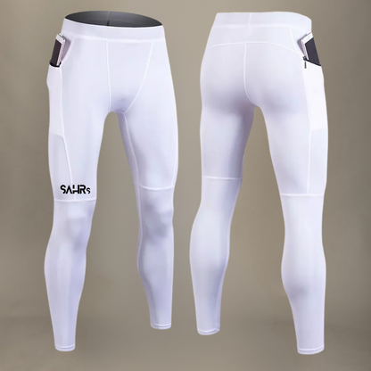 Leggings deportivos para hombre blancos 