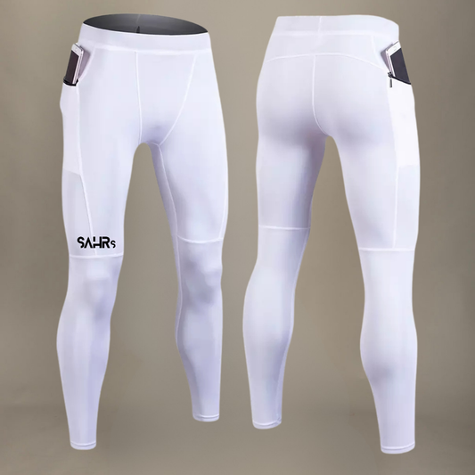 Leggings deportivos para hombre blancos 
